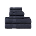 thumbnail image 6 of BNM Egyptian Cotton Solid 6 Piece Towel Set, Black, 6 of 7
