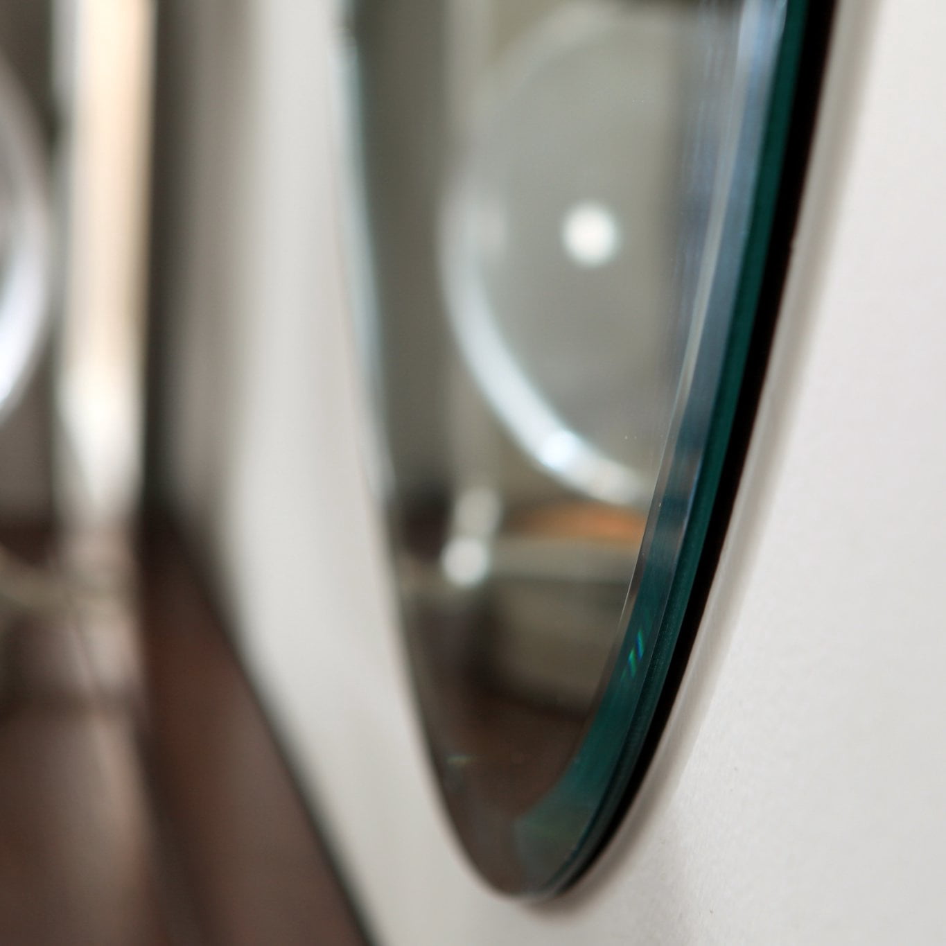 Decor Wonderland Jaxon 23.6" x 31.5" Oval Frameless Bathroom Vanity Mirror with Bevel - Hangs Horizontally or Vertically