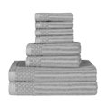 thumbnail image 3 of Luxurious Soft Cotton 8-Piece Towel Set, Silver by Blue Nile Mills, 3 of 9