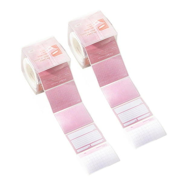 2 blocs de notas autoadhesivos para escribir notas, 256 hojas por caja de PVC, adhesivos emergentes Rosa