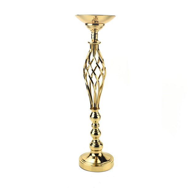 Tall Twisted Candle Holder Metal Centerpiece, 223/4Inch