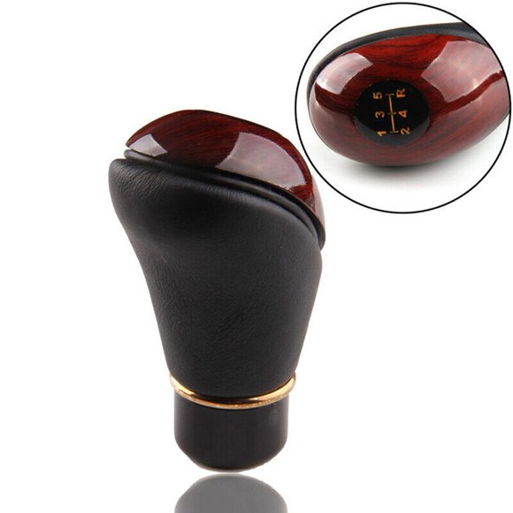 Universal Manual Car Leather Gear Stick Shift Knob Shifter Lever Handle 5 Speed