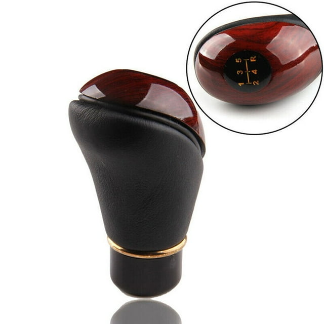 Universal Manual Car Leather Gear Stick Shift Knob Shifter Lever Handle 5 Speed