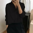 thumbnail image 3 of Womens Long Sleeve Button Down Shirt For Casual Loose Shirt Sleeve Shirt for Women Pattern Clothes for Women Small Extra Long Womens T Shirts Womens Long Sleeve Summer Tops Womens Too V Neck Woman T, 3 of 5