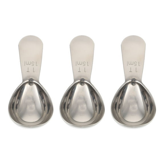 Dalidasy Measuring 15ml Teaspoons Scoop: 3pcs Short Handle Coffee Scoop Stainless Steel Tablespoon Dry and Ingredients