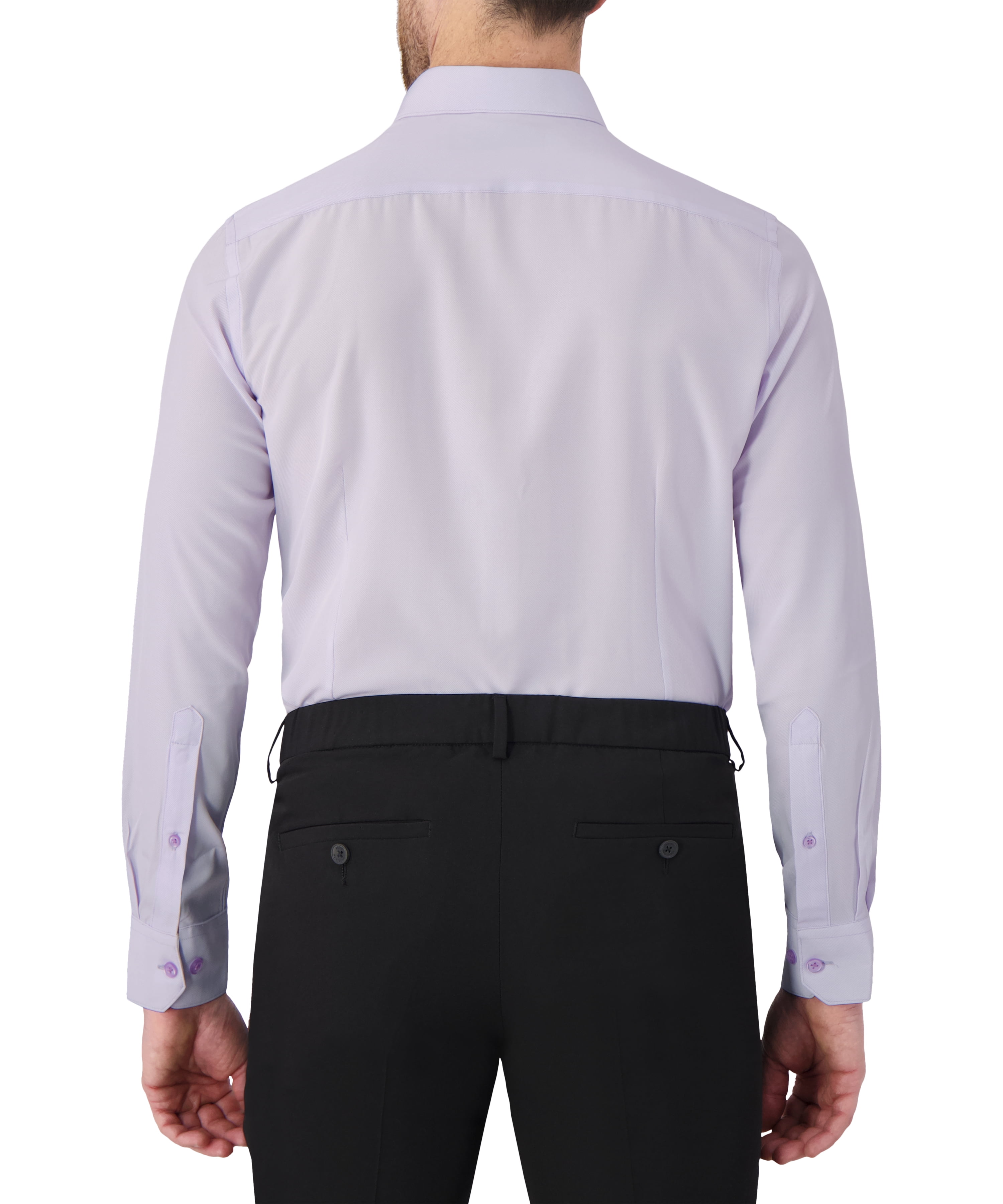 Report Collection Long Sleeve 4-Way Stretch Men's Woven Dress Shirt Twill Print