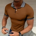 thumbnail image 2 of WREESH Men's Henley Shirt with Lapel Button & Short Sleeve - Lightweight Stretch Casual T-Shirt for Summer, Beach, Sports, Daily Outfits, 2 of 9