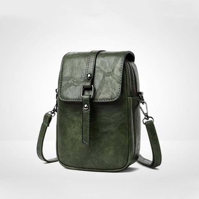 RKSTN Mobile Phone Storage One-Shoulder Messenger Bag Green Home Storage