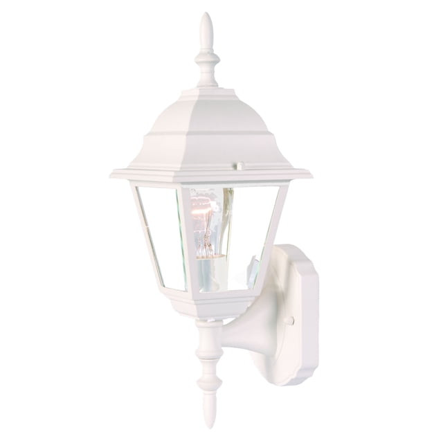 homeroots lighting 398544 Builder's Choice 1-Light Textured White Wall Light