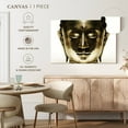 thumbnail image 5 of Elephant Stock Gold Faced Buddha Wall Art - Horizontal Canvas Wall Art - Living Room Wall Decor - Photography Wellness Canvas - White And Gold Decor - 30" x 20", 5 of 8