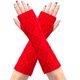 thumbnail image 5 of Guantes de lana de punto con rombos para mujer, cálidos y versátiles, con mangas de medio dedo y mangas extendidas sin dedos para invierno., 5 of 6