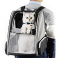 thumbnail image 6 of DENZUS Pet Backpack Carrier for Small Pets, Ventilated Mesh, Safety Buckle, Expandable & Collapsible Design (Black), 6 of 10