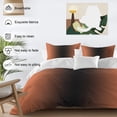 thumbnail image 4 of Orange Black Ombre Duvet Cover Set, Modern Gradient Abstract Art Soft Duvet Cover Full Size Bedding Set 4 Pieces, 1 Quiltcover and 2 Pillowcases with Zipper, 1 Bed Sheet for All Seasons, 4 of 9