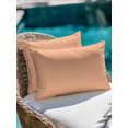 thumbnail image 4 of Waterproof Outdoor Throw Pillows with Inserts 12"x20", Peach Fuzz Soft Decorative Pillowcases for Couch Bedroom, Modern Pure Peach Fuzz Pillow Covers for Sofa Living Room, 4 of 8