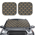 thumbnail image 2 of Goofa Flower Butterfly Pattern 2 Piece Car Windshield Sun Shade Foldable | Front Windshield Shade for Sun, Heat and UV Rays | Sunshade for Car Front Window-Large, 2 of 7