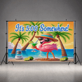 thumbnail image 4 of Beach Party Banner Flamingo Tropical Design Colorful Background for Summer Party Outdoor Beach Event Tropical Decor, 4 of 9