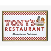 Disney Lady and the Tramp Tony's Restaurant Wood Framed Wall Art Decor