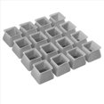 thumbnail image 3 of 16 Piezas Tapas de Patas Silla Protector Piso Silicona Cuadrado Pies Mesa Muebles Almohadillas Inferior Antideslizante-Gris, 3 of 5