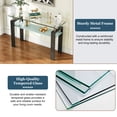 thumbnail image 3 of Rectangle Glass Console Table, 47.2" 2-Tier Modern Narrow Table with Storage Shelf for Hallway, Entryway, Living Room, 3 of 7