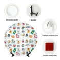 thumbnail image 4 of Kdxio Hello Summer Cat Bone China Decorative Plate Ceramic Decorative Plate for Home Office Wall Stand Decorative Plates for Home Bedroom-7in, 4 of 6