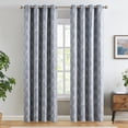 thumbnail image 2 of Cortinas Jinchan estampadas en azul de 214 cm de longitud para sala de estar, 2 of 9
