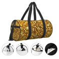 thumbnail image 5 of Fotbe Bright Shiny Golden Pattern Foldable Sports Gym Bag with Wet Dry Pocket, Ultralight Travel Bag, Large Capacity Duffel Bag, Splash Proof Carry on Bag, Overnight Bag, Weekender Bag, 5 of 8