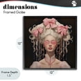 thumbnail image 4 of Stupell Industries Traditional Rococo Woman Opulent Ribbons Black Framed Giclee Art, 12 x 12, by Grotto Studios, 4 of 8