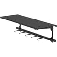 thumbnail image 1 of Soozier Bike Storage Rack for 5 Bikes, Wall Mounted Bicycle Rack with Shelf and Adjustable Hooks for Indoor Outdoor Use, Black, 1 of 7