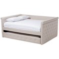 thumbnail image 1 of Baxton Studio Alena Tufted Full Daybed with Trundle in Light Beige, 1 of 11