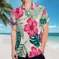 thumbnail image 5 of High Quality Hawaiian Shirts for Men Short Sleeve Aloha Beach Shirt Floral Summer Casual Button Down Shirts Blouses PSIS7V, 5 of 7