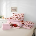 thumbnail image 6 of Manfei Cappuccino Cream Twin Bedding Sets 7 Pieces, Cute Gingerbread Snowflake Bedding Comforter Set, Pink Merry Christmas Sheet Sets, Ultra Soft Home Decor, 6 of 8