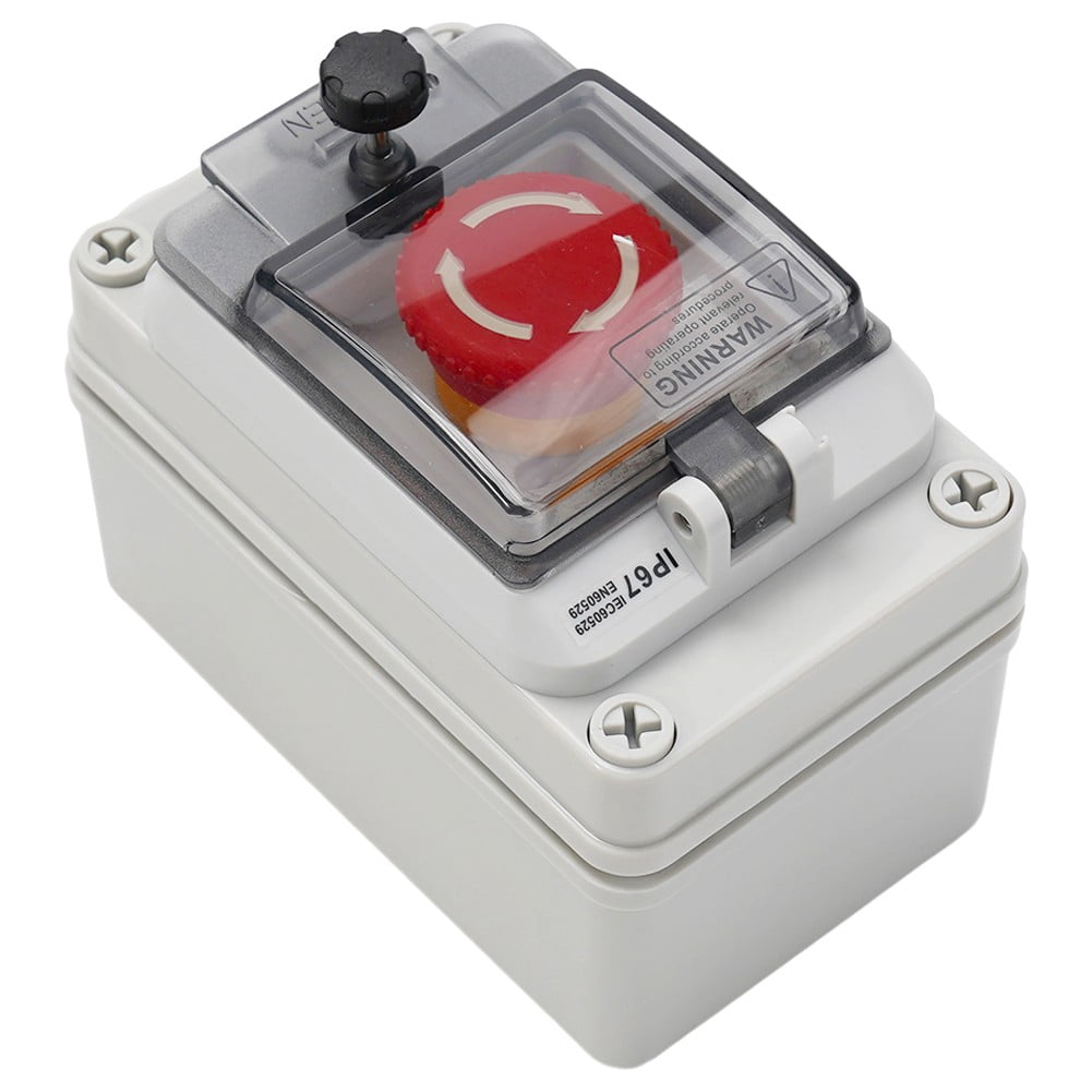 Emergencys Stop Button Box IP67 Outdoor Waterproof E-Stop Box 2024 New Transparent RT16-10A Short Circuit Protection Box