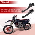 thumbnail image 4 of Palancas de freno de embrague cortas para motocicleta para Honda CRF450R CRF450RX, palanca de freno de manillar para Honda CRF450R CRF450RX, aleación de aluminio negro sólido 1 par, 4 of 7