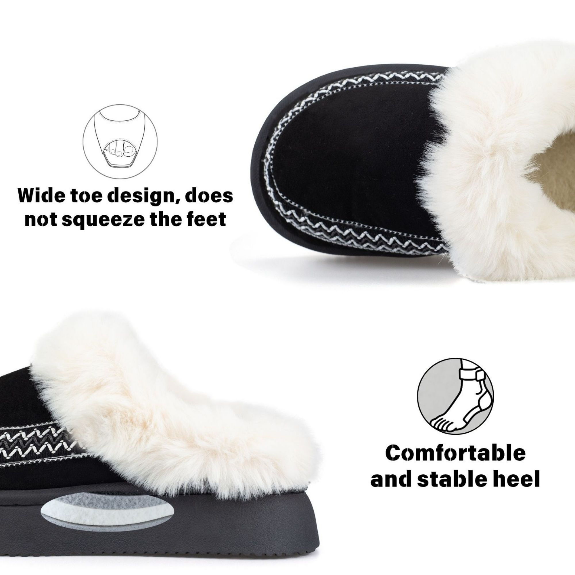 BERANMEY Women's Hard Sole Memory Foam House Slippers photo 4