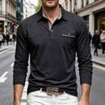 thumbnail image 2 of Men's Casual Long Sleeve Shirts Button Classic Collared Shirt Work Dressy Stylish Golf Shirt with Pocket, 2 of 7