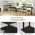 thumbnail image 5 of Bathroom Counter Organizer Corner Shelf, Kitchen Countertop Organizer, 3 Tier Wood Counter Shelf Stand for Over The Sink, Coffee Station, Desktop, Black, 5 of 7