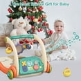 thumbnail image 4 of Fisca 3 in 1 Baby Gym Play Mat, Baby Activity Play Mat with Play Piano, Baby Play Gym with 5 Learning Sensory, Baby Learning Walkers & Tummy Time Mat for for 0-24 Months Infant, 4 of 7