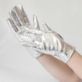 thumbnail image 4 of Uniform Gloves Performance Mittens Full Finger Patent Leather Carnival Gloves, 4 of 5