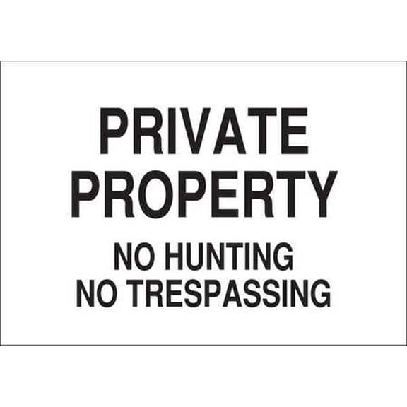 BRADY 122883 Admittance Sign, 7 x 10In, Black/White