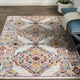 thumbnail image 7 of Modway Entourage Khalida Distressed Vintage Floral Lattice 5x8 Area Rug in Ivory, Blue, Orange, Yellow, Red, 7 of 7