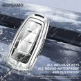 thumbnail image 2 of For Infiniti B 3/4 buttons key case Q60 Q70 QX50 QX60 Holder Zinc alloy+leather Car Remote Key Case Cover Protect Shell, 2 of 15