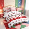 thumbnail image 2 of Manfei Red-Green Buffalo Plaid Christmas 7-Piece Twin Bedding,Winter Holiday Bedding Comforter Set,Xmas Reversible, 2 of 7