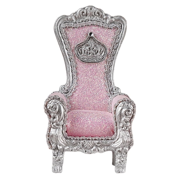 Sofá individual para casa de muñecas OB11, figura de acción, sofá para proyectos de bricolaje, escala 1/12 rosa y plata