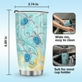 thumbnail image 5 of Jekeno Sea Turtle Gifts for Her, Turtle Gifts for Turtle Lovers, Beach Ocean Beachy Gifts for Women,Beach Themed Jewelry Turtle Tumbler Cup, Insulated Travel Mug with Lid (20oz), 5 of 7