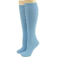 thumbnail image 2 of Sierra Socks Classic Cable Knit Acrylic Knee High Socks, Pack of 3, for Female, Charcoal, for Women, 2 of 8