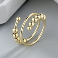 thumbnail image 4 of Fiudx Anillo de Cuentas de Lunares, Joya Ajustable Antiansiedad, Elegante Regalo para Parejas, Alivia El Estrés y Mejora El Estado de Ánimo, Uso Diario, Diseño Unisex, Aleación Hipoalergénica., 4 of 6