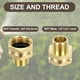 thumbnail image 2 of Adaptador de manguera de jardín Uxcell 3/4" hembra GHT x 1/2" macho NPT, conector de latón, 2 of 6