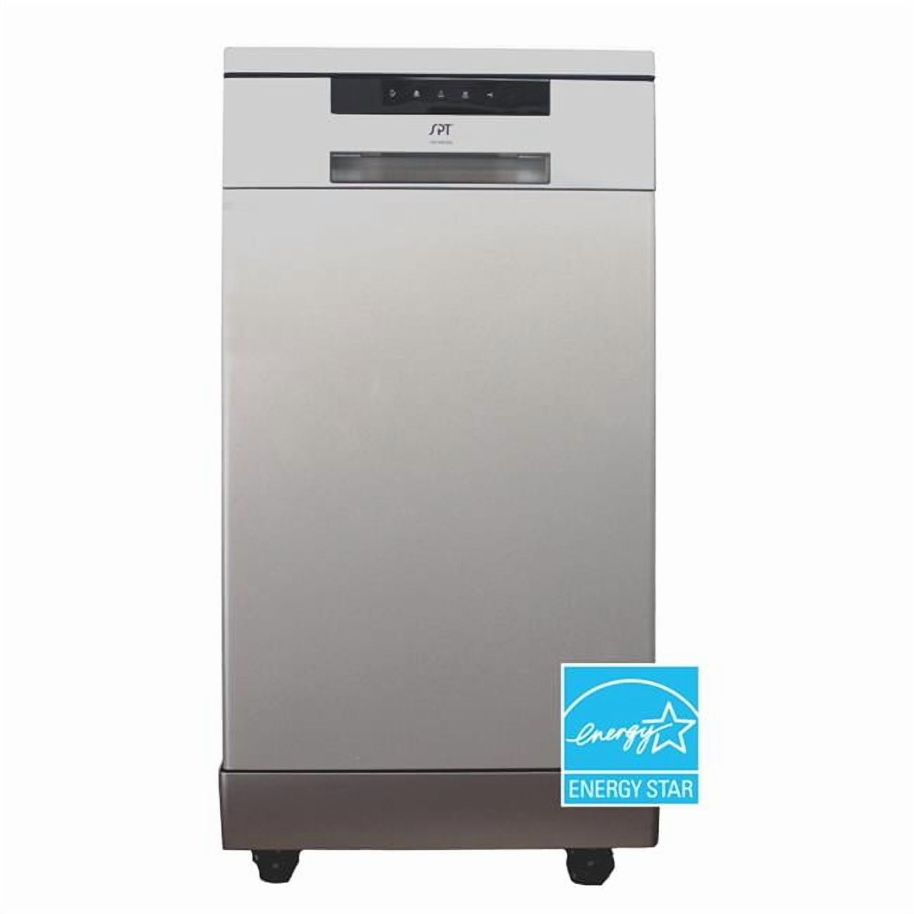 SPT 18” Stainless Steel Portable Dishwasher with Faucet Adapter, 52 dB