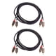 thumbnail image 1 of 2X Cable de Audio Coaxial 2RCa A 2 RCa Cable de Audio Estéreo RCa de 3,5 Jack 1M para Cine en Casa DVD TV Amplificador CD, 1 of 5
