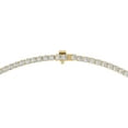 thumbnail image 4 of 25 Carat TW, E-F Color, VS1-VS2 Clarity, Lab Grown Diamond Straight Line 4 Prong Tennis Necklace in 14K Yellow Gold - 18 Inches, 4 of 4